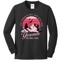 Yosemite National Park Camping Hiking Family Vacation Kids Long Sleeve Shirt