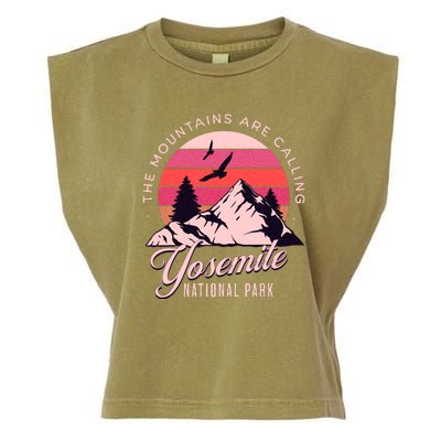 Yosemite National Park Camping Hiking Family Vacation Garment-Dyed Women's Muscle Tee