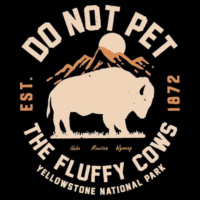 Yellowstone National Park Do Not Pet The Fluffy Cows Cooling Performance Crew T-Shirt