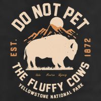 Yellowstone National Park Do Not Pet The Fluffy Cows Adult Drive Performance Visor