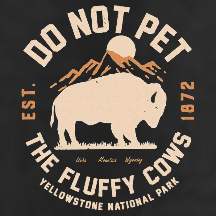 Yellowstone National Park Do Not Pet The Fluffy Cows Adult Drive Performance Visor