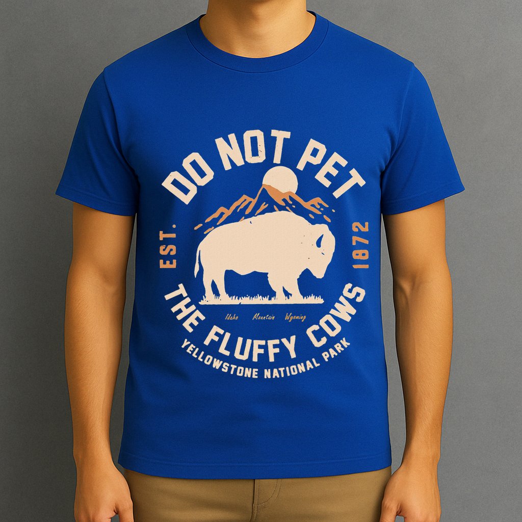 Yellowstone National Park Do Not Pet The Fluffy Cows T-Shirt