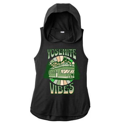 Yosemite National Park Camping Hiking Family Vacation Ladies PosiCharge Tri-Blend Wicking Draft Hoodie Tank