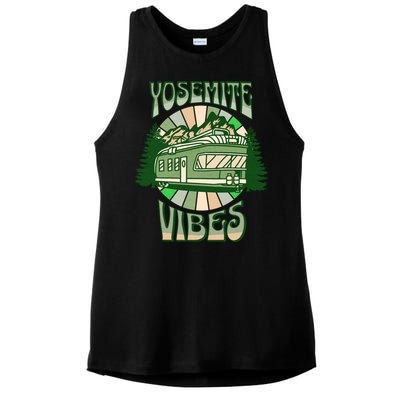 Yosemite National Park Camping Hiking Family Vacation Ladies PosiCharge Tri-Blend Wicking Tank