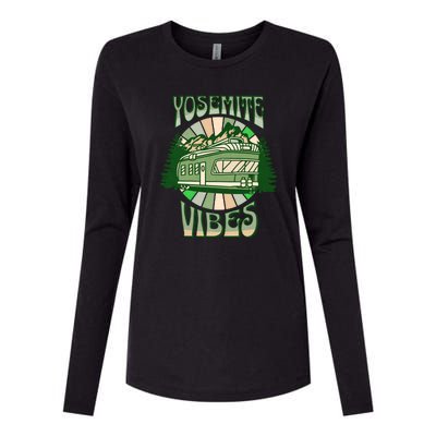 Yosemite National Park Camping Hiking Family Vacation Womens Cotton Relaxed Long Sleeve T-Shirt