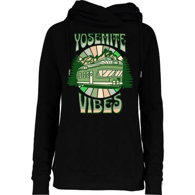 Yosemite National Park Camping Hiking Family Vacation Womens Funnel Neck Pullover Hood