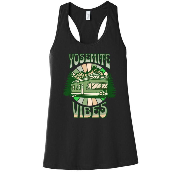 Yosemite National Park Camping Hiking Family Vacation Women's Racerback Tank