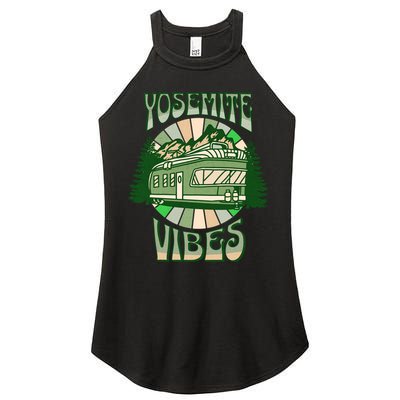 Yosemite National Park Camping Hiking Family Vacation Women's Perfect Tri Rocker Tank