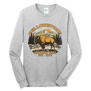 Yellowstone National Park Bison Buffalo Fluffy Cow Tall Long Sleeve T-Shirt