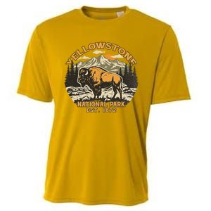 Yellowstone National Park Bison Buffalo Fluffy Cow Cooling Performance Crew T-Shirt