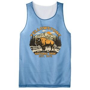 Yellowstone National Park Bison Buffalo Fluffy Cow Mesh Reversible Basketball Jersey Tank