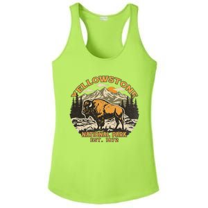 Yellowstone National Park Bison Buffalo Fluffy Cow Ladies PosiCharge Competitor Racerback Tank