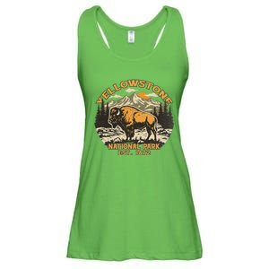 Yellowstone National Park Bison Buffalo Fluffy Cow Ladies Essential Flowy Tank