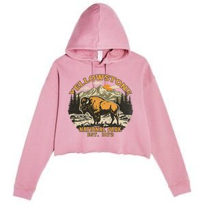 Yellowstone National Park Bison Buffalo Fluffy Cow Crop Fleece Hoodie