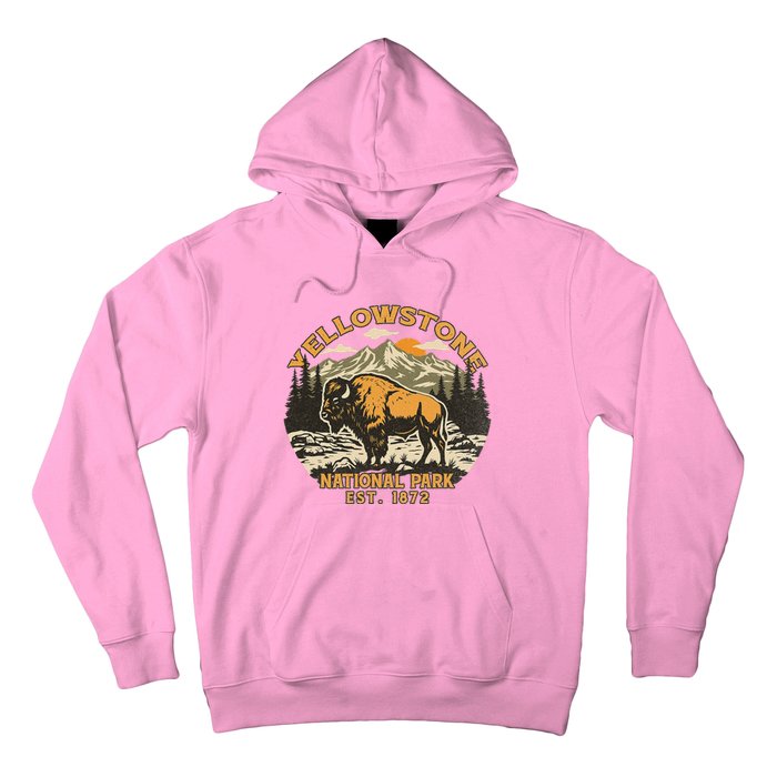 Yellowstone National Park Bison Buffalo Fluffy Cow Hoodie