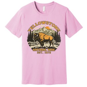 Yellowstone National Park Bison Buffalo Fluffy Cow Premium T-Shirt