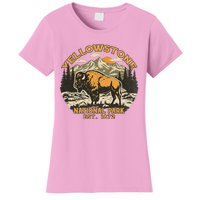 Yellowstone National Park Bison Buffalo Fluffy Cow Women's T-Shirt