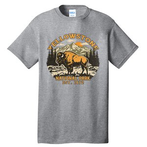 Yellowstone National Park Bison Buffalo Fluffy Cow Tall T-Shirt