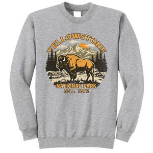 Yellowstone National Park Bison Buffalo Fluffy Cow Tall Sweatshirt