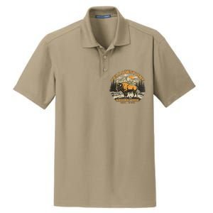 Yellowstone National Park Bison Buffalo Fluffy Cow Dry Zone Grid Polo