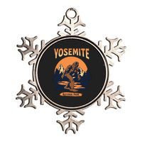 Yosemite National Park Bigfoot Camping Hiking Family Vacation Metallic Star Ornament