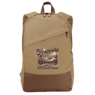 Yosemite National Park California Half Dome Cotton Canvas Backpack