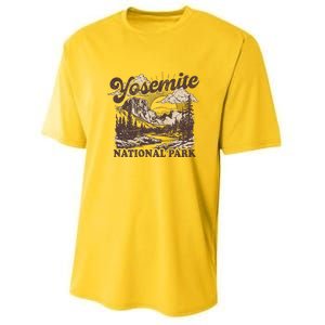 Yosemite National Park California Half Dome Youth Performance Sprint T-Shirt