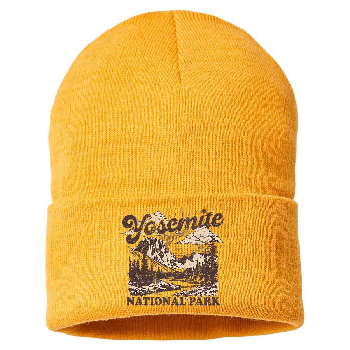 Yosemite National Park California Half Dome Sustainable Knit Beanie