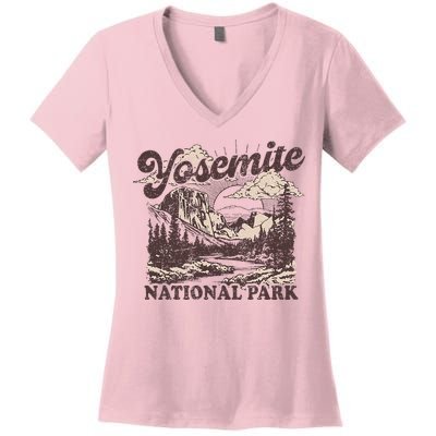 Yosemite National Park California Half Dome Women's V-Neck T-Shirt