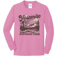 Yosemite National Park California Half Dome Kids Long Sleeve Shirt