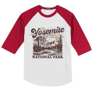 Yosemite National Park California Half Dome Kids Colorblock Raglan Jersey