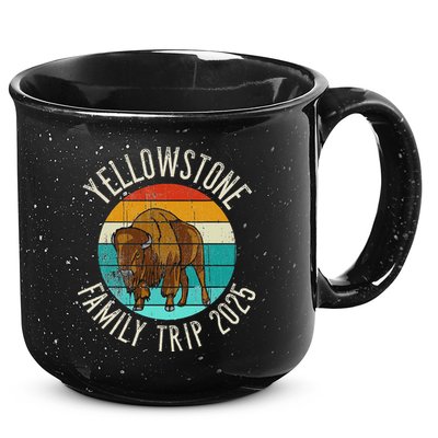 Yellowstone National Park Family Trip 2025 15oz Campfire Ceramic Mug