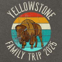 Yellowstone National Park Family Trip 2025 Cotton Canvas Backpack