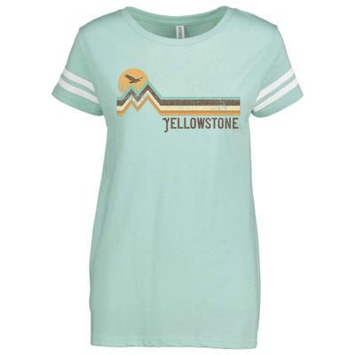 Yellowstone National Park 70s 80s Retro Vintage Distressed Enza Ladies Jersey Football T-Shirt