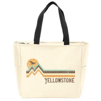 Yellowstone National Park 70s 80s Retro Vintage Distressed Zip Tote Bag