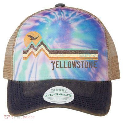 Yellowstone National Park 70s 80s Retro Vintage Distressed Legacy Tie Dye Trucker Hat