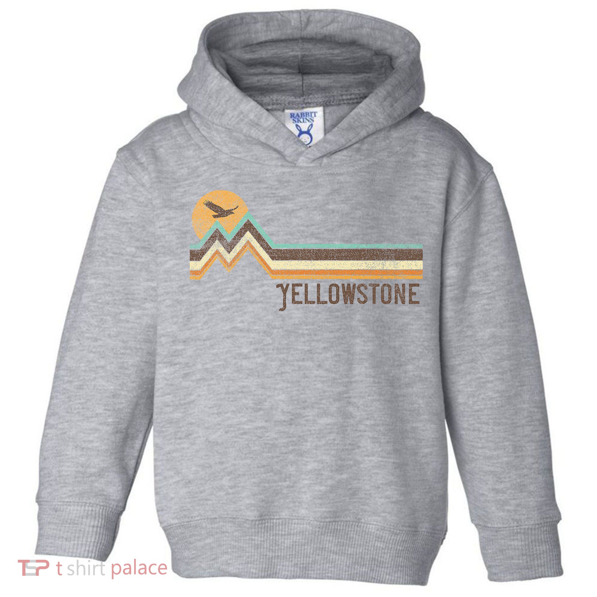 Yellowstone National Park 70s 80s Retro Vintage Distressed Toddler Hoodie