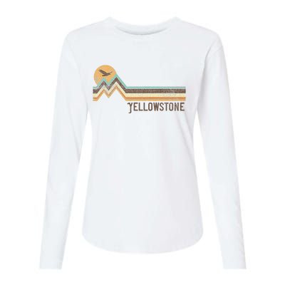 Yellowstone National Park 70s 80s Retro Vintage Distressed Womens Cotton Relaxed Long Sleeve T-Shirt