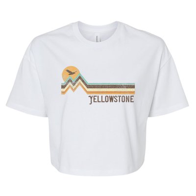 Yellowstone National Park 70s 80s Retro Vintage Distressed Bella+Canvas Jersey Crop Tee