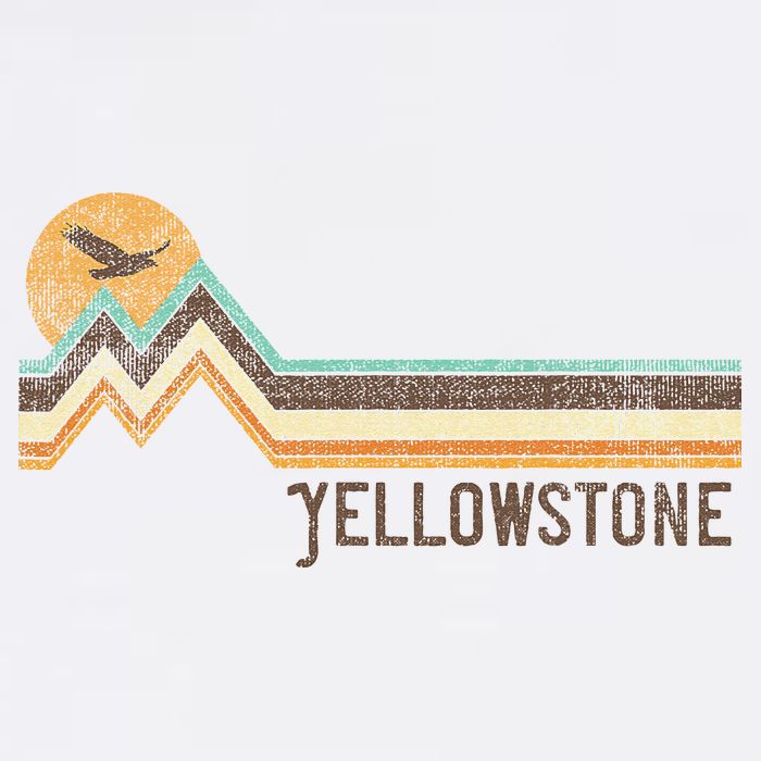 Yellowstone National Park 70s 80s Retro Vintage Distressed Cooling Performance Crew T-Shirt