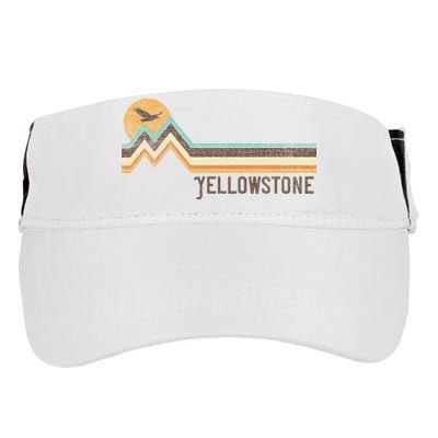 Yellowstone National Park 70s 80s Retro Vintage Distressed Adult Drive Performance Visor