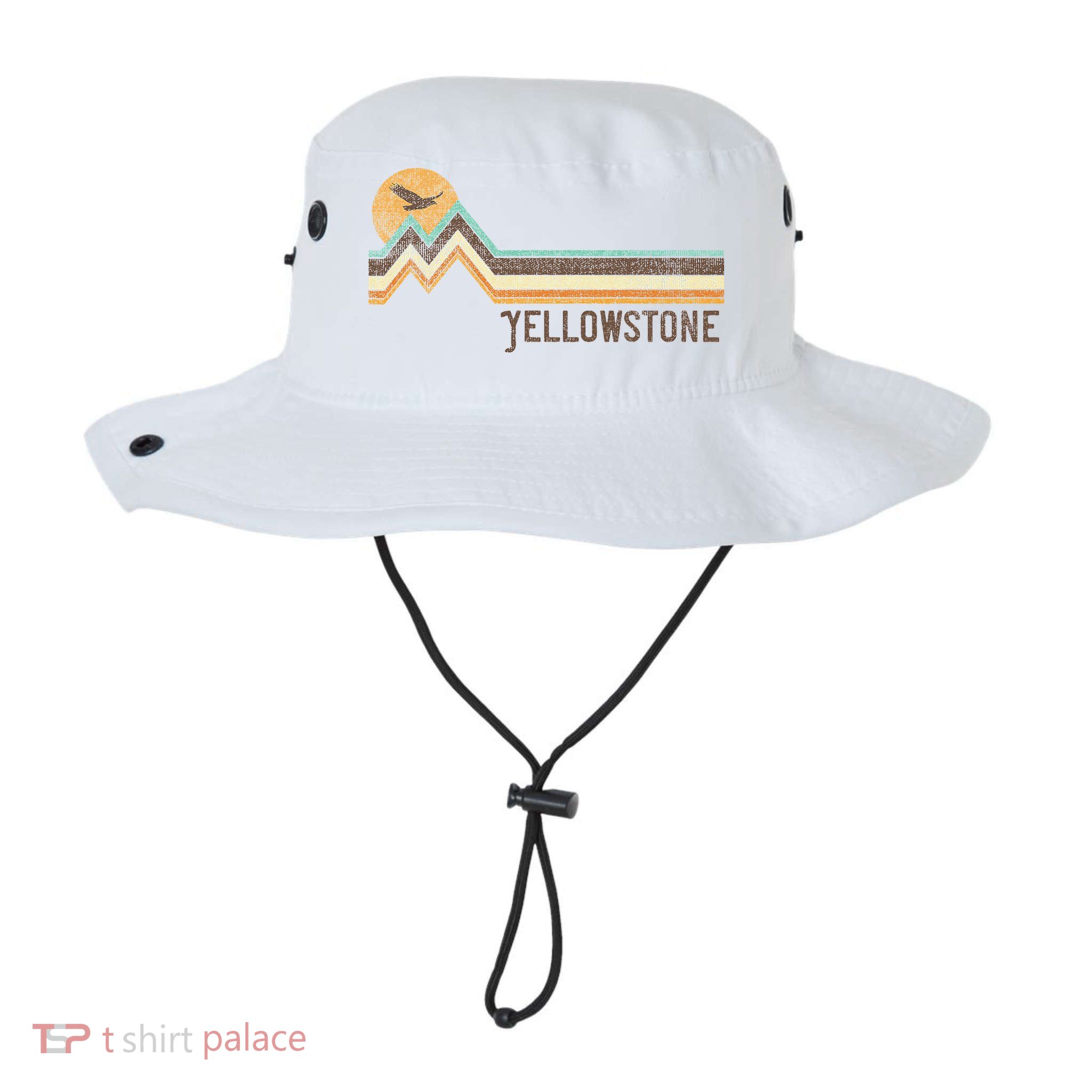 Yellowstone National Park 70s 80s Retro Vintage Distressed Bucket Hat
