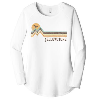 Yellowstone National Park 70s 80s Retro Vintage Distressed Women's Perfect Tri Tunic Long Sleeve Shirt