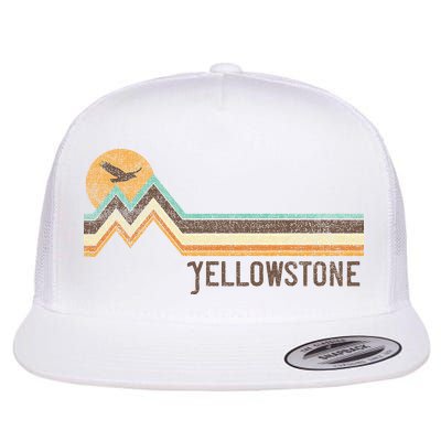 Yellowstone National Park 70s 80s Retro Vintage Distressed Flatbill Hat