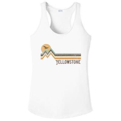 Yellowstone National Park 70s 80s Retro Vintage Distressed Ladies PosiCharge Competitor Racerback Tank