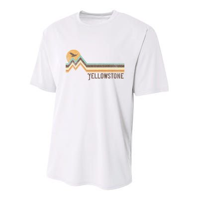 Yellowstone National Park 70s 80s Retro Vintage Distressed Youth Performance Sprint T-Shirt
