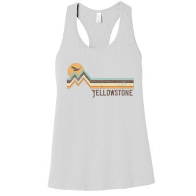 Yellowstone National Park 70s 80s Retro Vintage Distressed Women's Racerback Tank