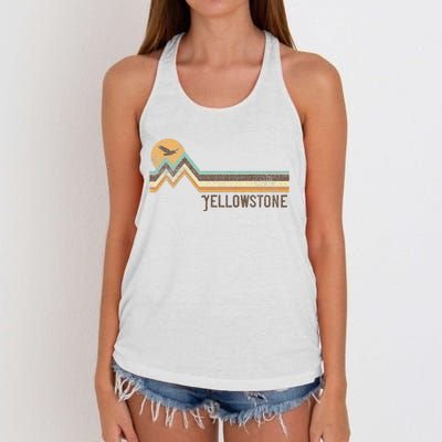 Yellowstone National Park 70s 80s Retro Vintage Distressed Women's Knotted Racerback Tank