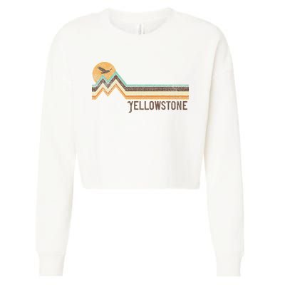 Yellowstone National Park 70s 80s Retro Vintage Distressed Cropped Pullover Crew