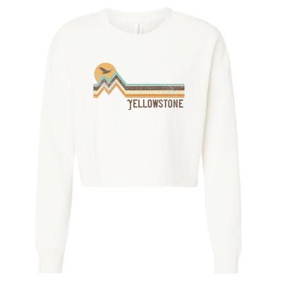 Yellowstone National Park 70s 80s Retro Vintage Distressed Cropped Pullover Crew